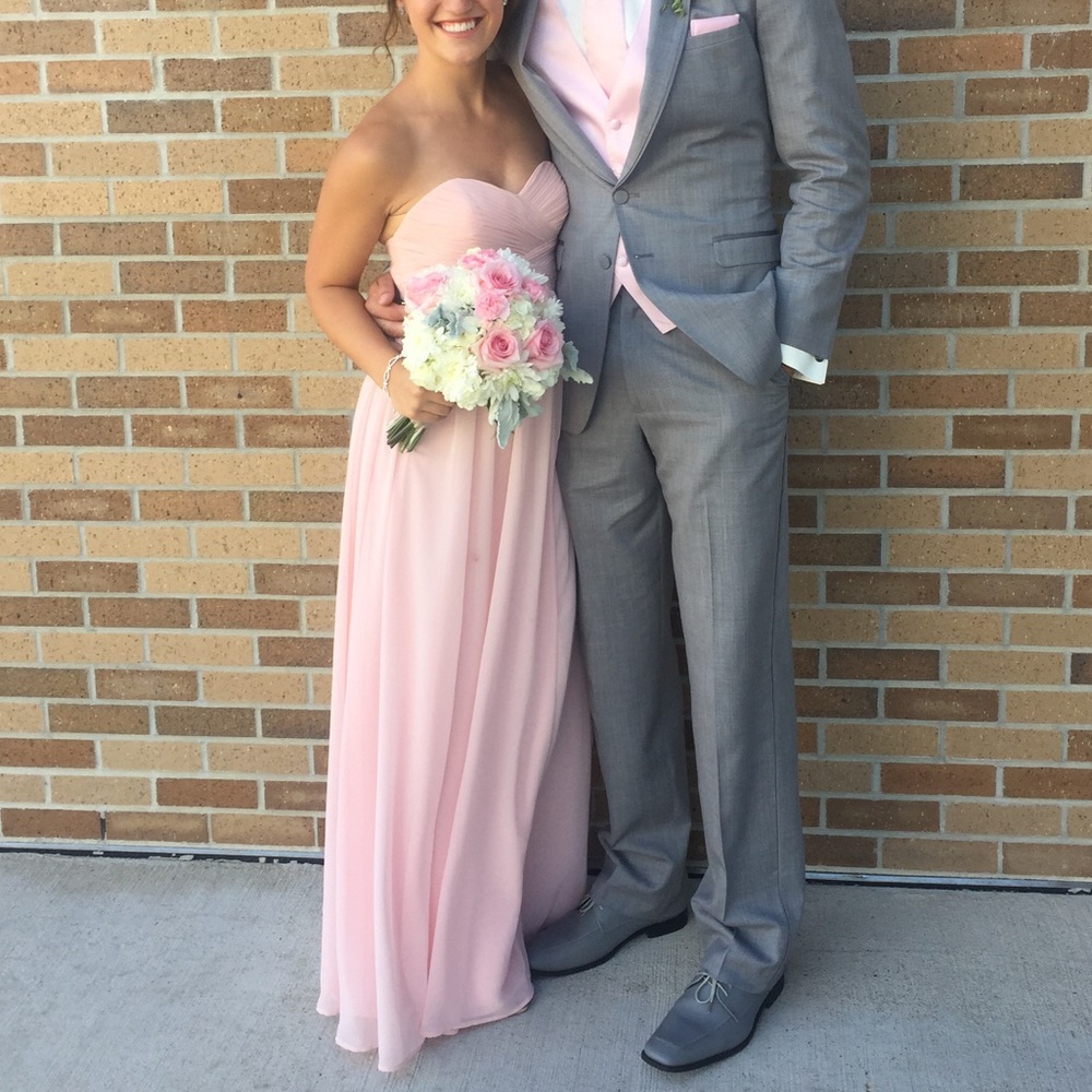 Pink Bridesmaid A line dress